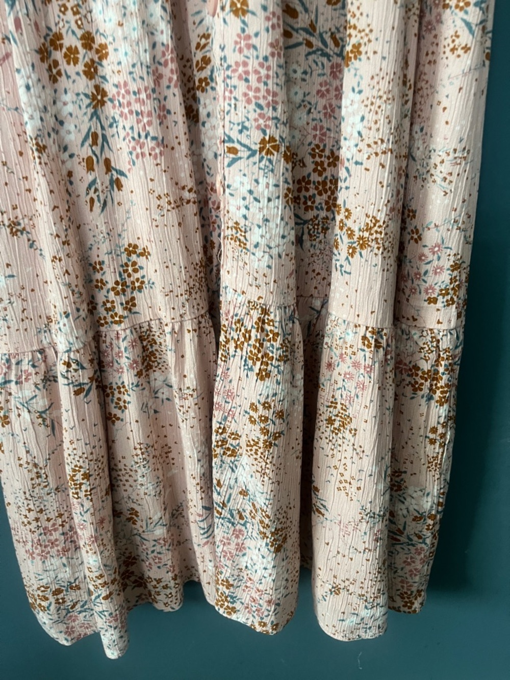 Market & Spruce Blush Pink Floral Button-Front Maxi Dress - Picture 8 of 9
